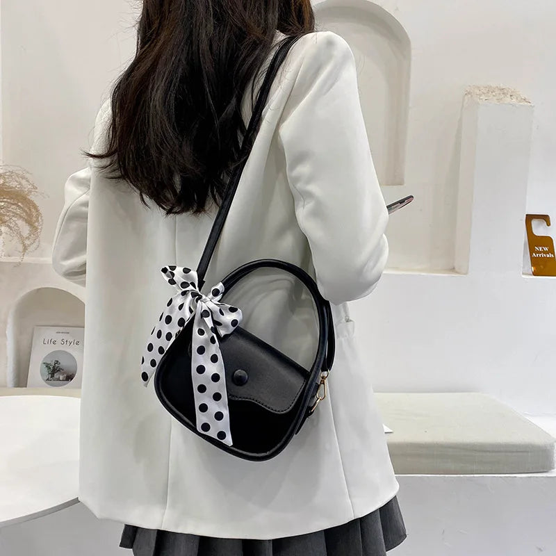 Ribbon Handbag Western Style One-shoulder Messenger Bag