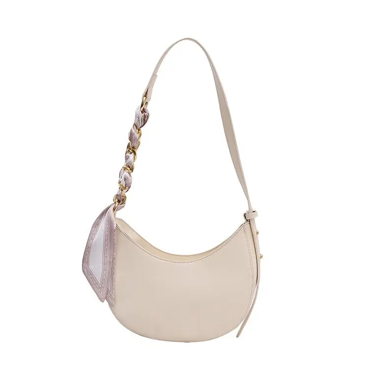 Ribbons Shoulder Bags for Women Small Flap Underarm Female Handbags