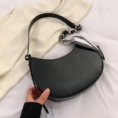 Ribbons Shoulder Bags for Women Small Flap Underarm Female Handbags