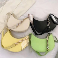 Ribbons Shoulder Bags for Women Small Flap Underarm Female Handbags
