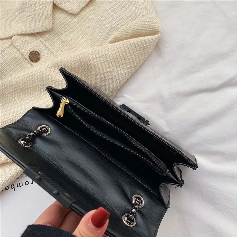 Rivet Chain PU Leather Crossbody Bags For Women Shoulder Bag