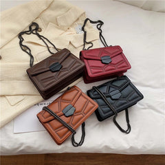 Rivet Chain Crossbody Bag Women Shoulder Messenger Handbag Lady Purse