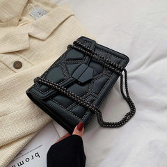 Rivet Chain Crossbody Bag Women Shoulder Messenger Handbag Lady Purse