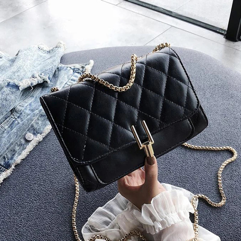 Rivet Chain Crossbody Bag Women Shoulder Small Handbag