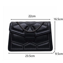 Small Crossbody Bag Women Shoulder Messenger Handbag Rivet Chain Lady Purse