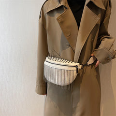 Rivet Crossbody Bag Saddle Chest Bag Waist Pack Purse