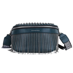 Leather Waist Pack Fanny Pack Chest Bag Tassel Crossbody Belt Bag Phone Pouch