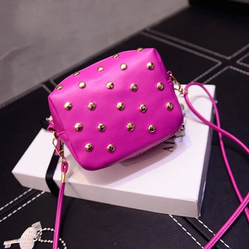Rivet Mini Bags Leather Messenger Shoulder Bag Crossbody Handbags