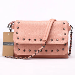 Rivet Skull Bag Pu Leather Bag Women Messenger Bags Tote Purse Handbag