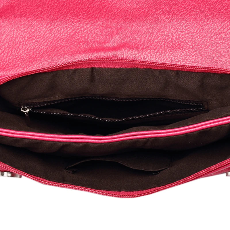 Rivet Skull Bag Pu Leather Bag Women Messenger Bags Tote Purse Handbag