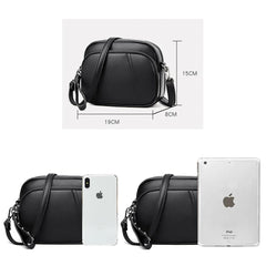 Rivet Tassel Crossbody Bag Women Casual Shoulder Bag Pu Leather Messenger Bag
