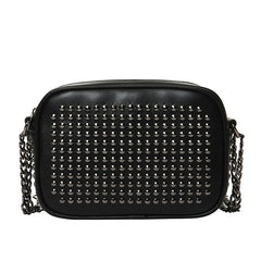 Rivet Women Shoulder Bag Handbag Purse PU Leather Retro Chain Hand Bag