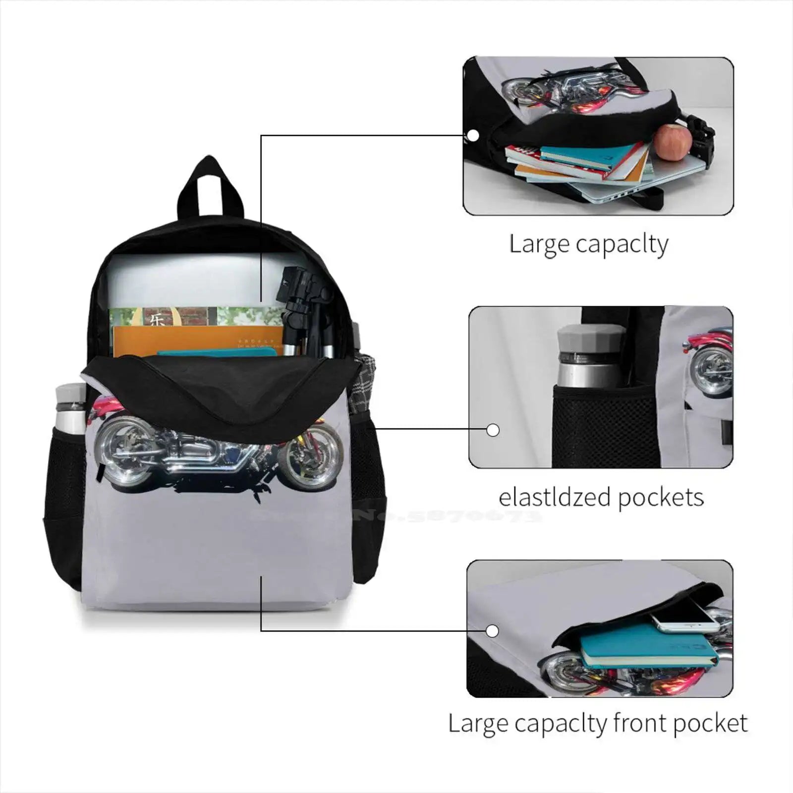 Road Rior Teen College Student Backpack Laptop Travel Bags