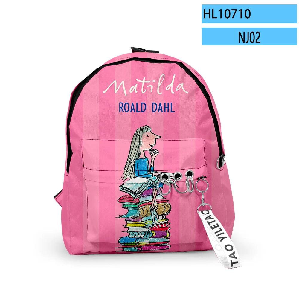 Matilda Musical Movie Backpack Casual Schoolbag Rucksack Unisex Bags