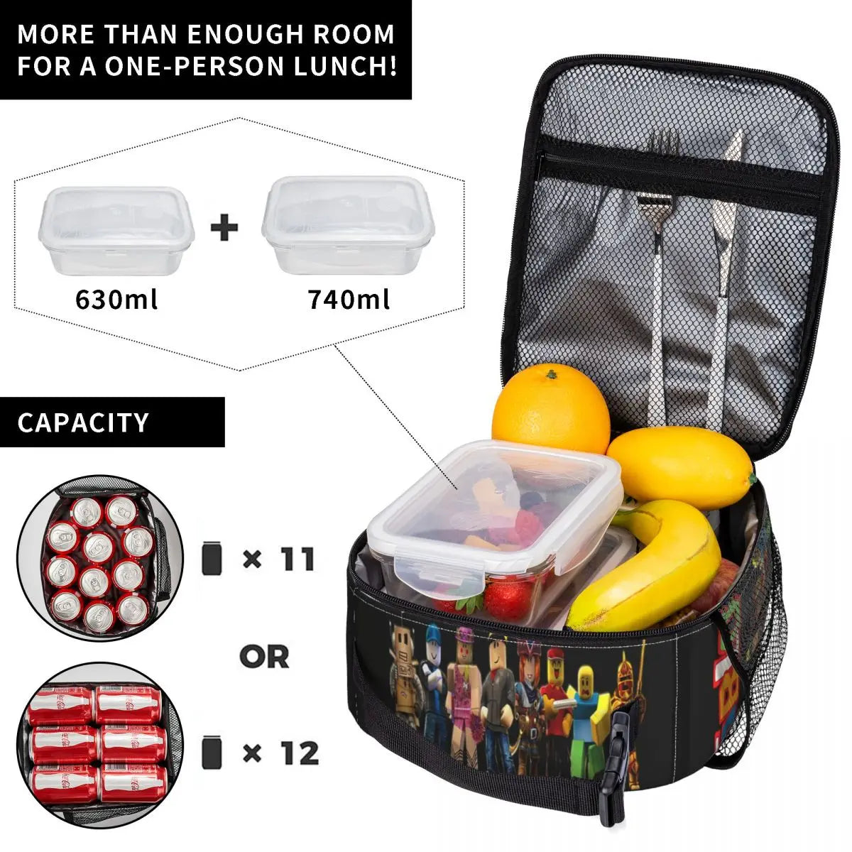 Robloxs World Insulated Lunch Bag for Women
