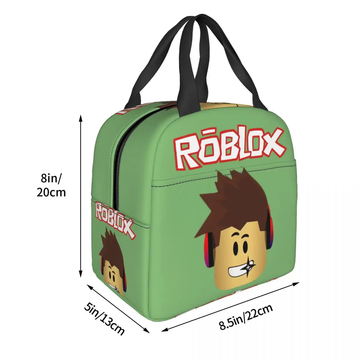 Robot Anime Game Robloxs Insulated Lunch Bag for Outdoor Picnic