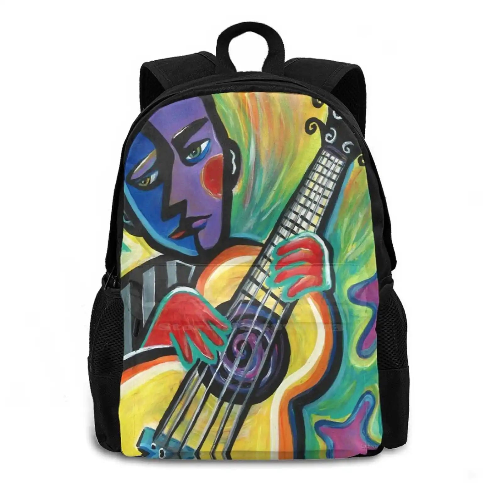 Rock The Casbah Laptop Travel Bag Abstract Guitar Clash