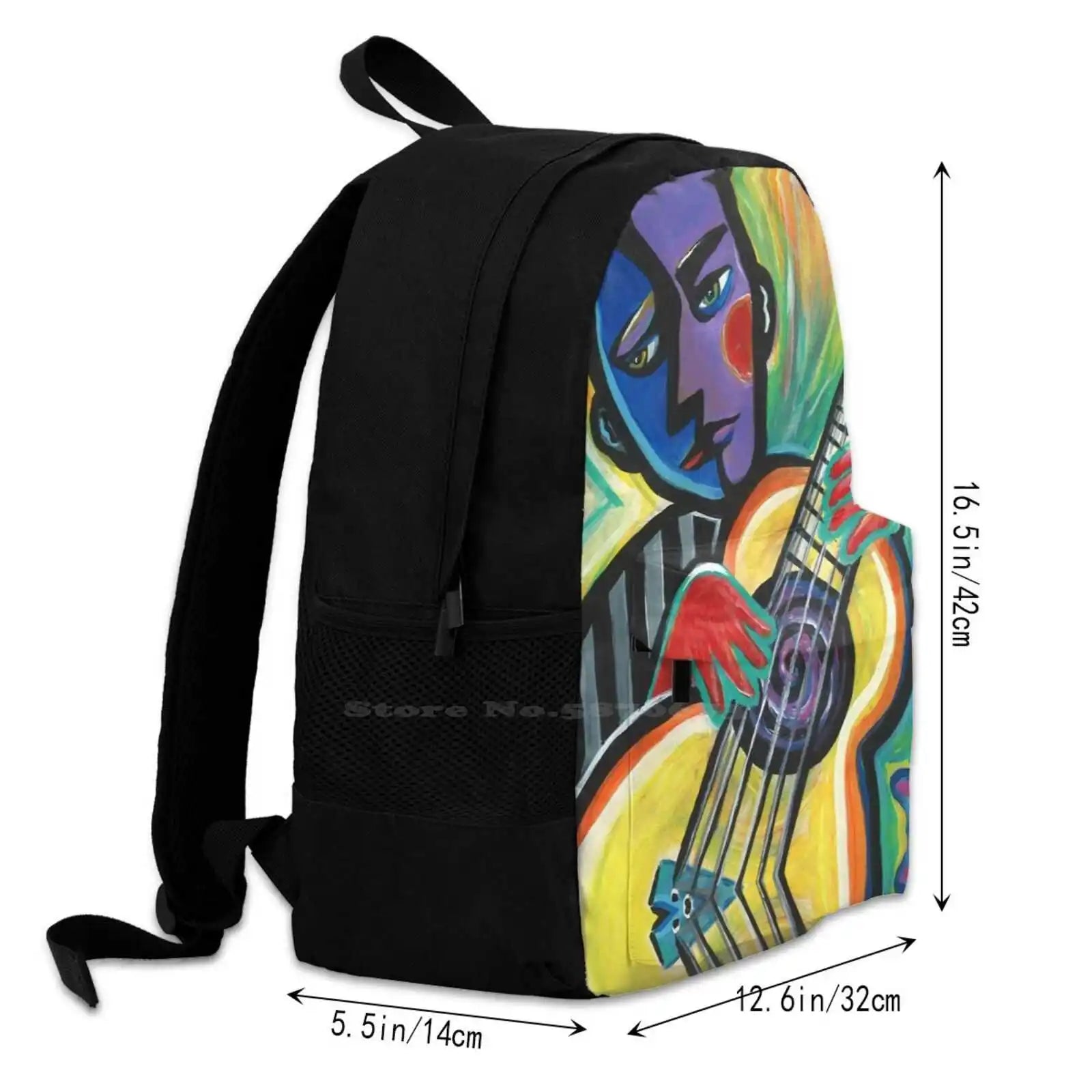 Rock The Casbah Laptop Travel Bag Abstract Guitar Clash