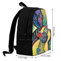Rock The Casbah Laptop Travel Bag Abstract Guitar Clash