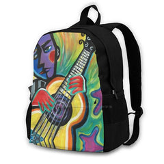 Rock The Casbah Laptop Travel Bag Abstract Guitar Clash