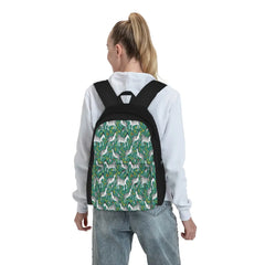 Rockin Rainbow Zebras On Green Backpacks Men's Backpacks Bags