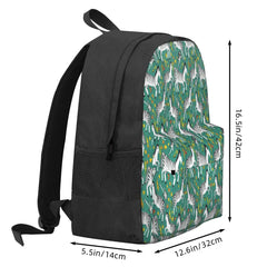 Rockin Rainbow Zebras On Green Backpacks Men's Backpacks Bags