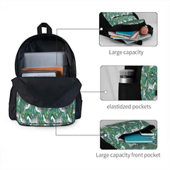 Rockin Rainbow Zebras On Green Backpacks Men's Backpacks Bags