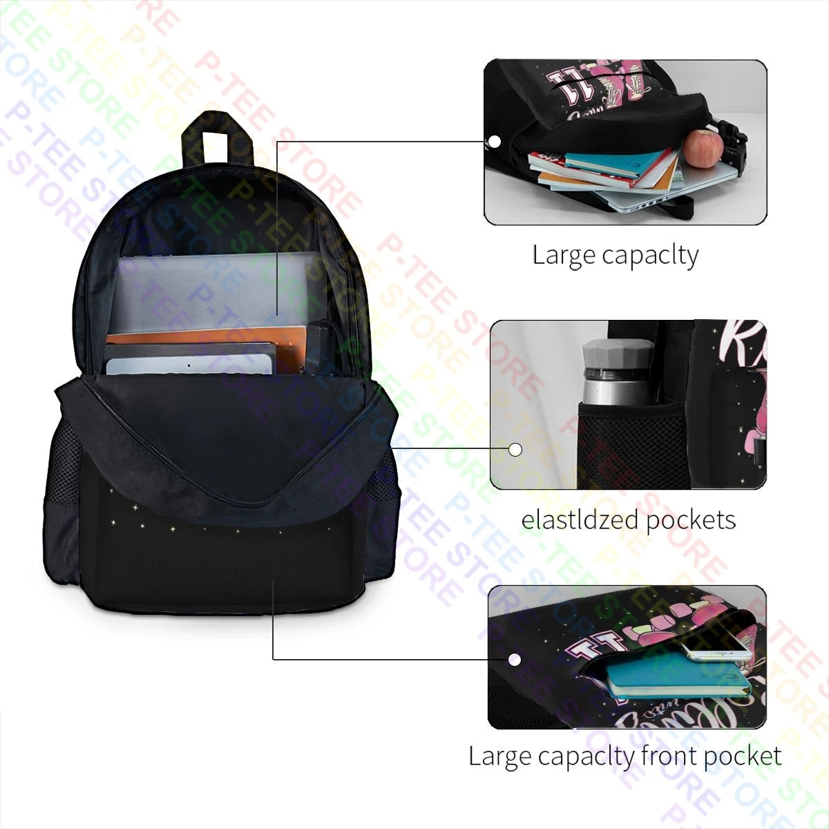 11th Birthday Roller Skate Large Capacity Backpack for 11-Year-Old Girl