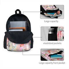 Pink Teal Watercolor Backpacks for Men and Women