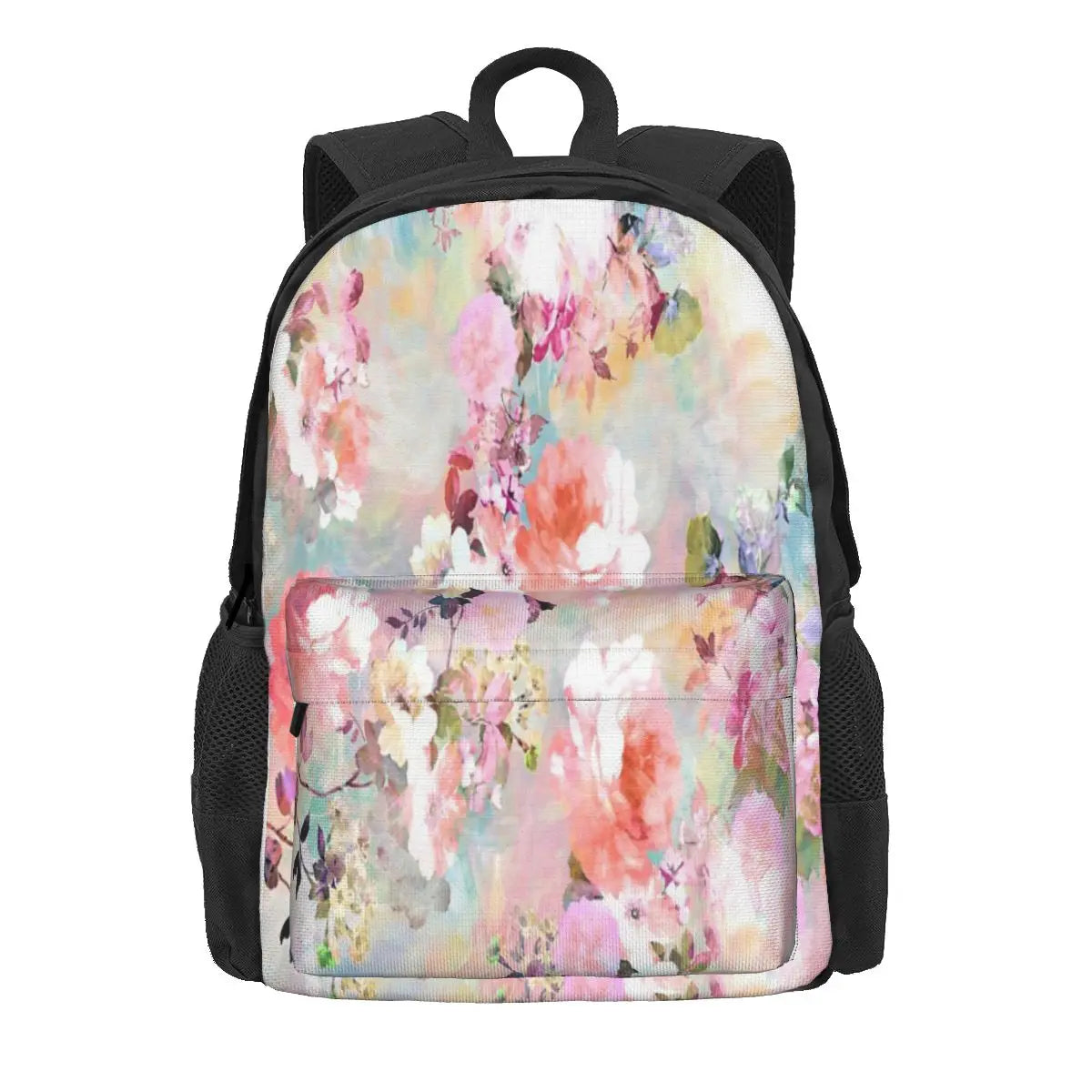 Pink Teal Watercolor Backpacks for Men and Women