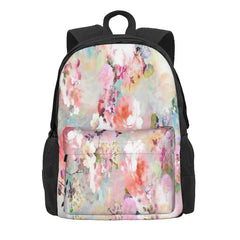 Pink Teal Watercolor Backpacks for Men and Women