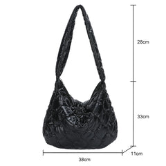 Roomy Handbag For Women Cotton Padded Bags Female Shoulder Messenger Bag