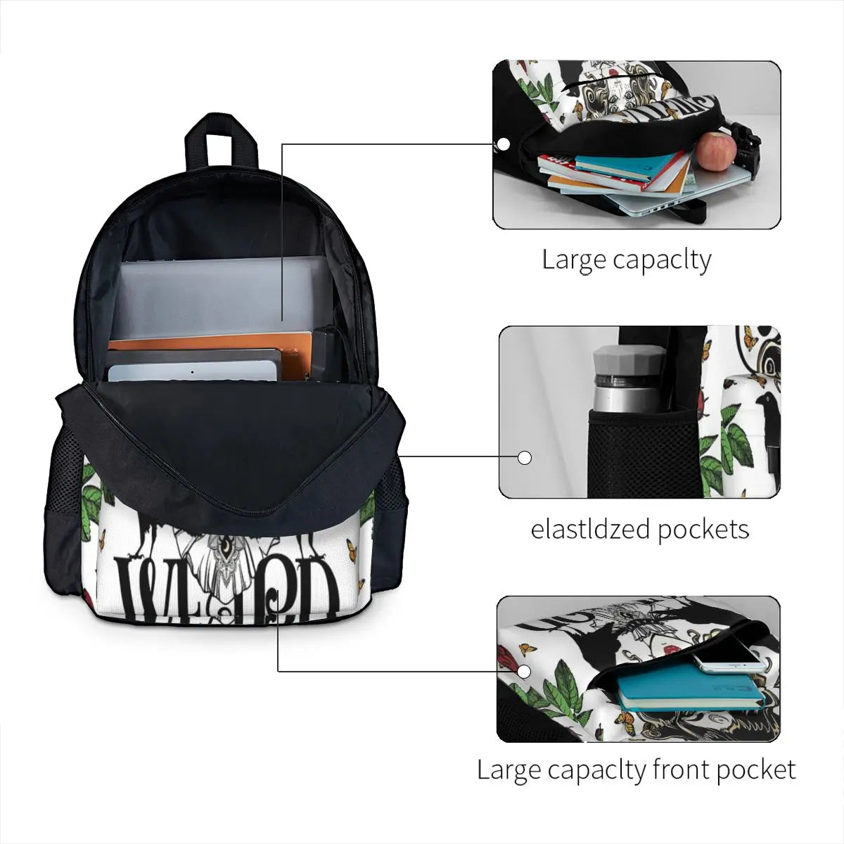Rose And The Ravens Stay Backpacks Men's Backpacks Bags For Women Female Bag Wom