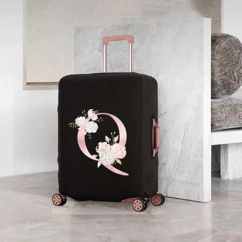 Rose Pink Luggage Cover Elastic Dust Scratch Resistant Protective