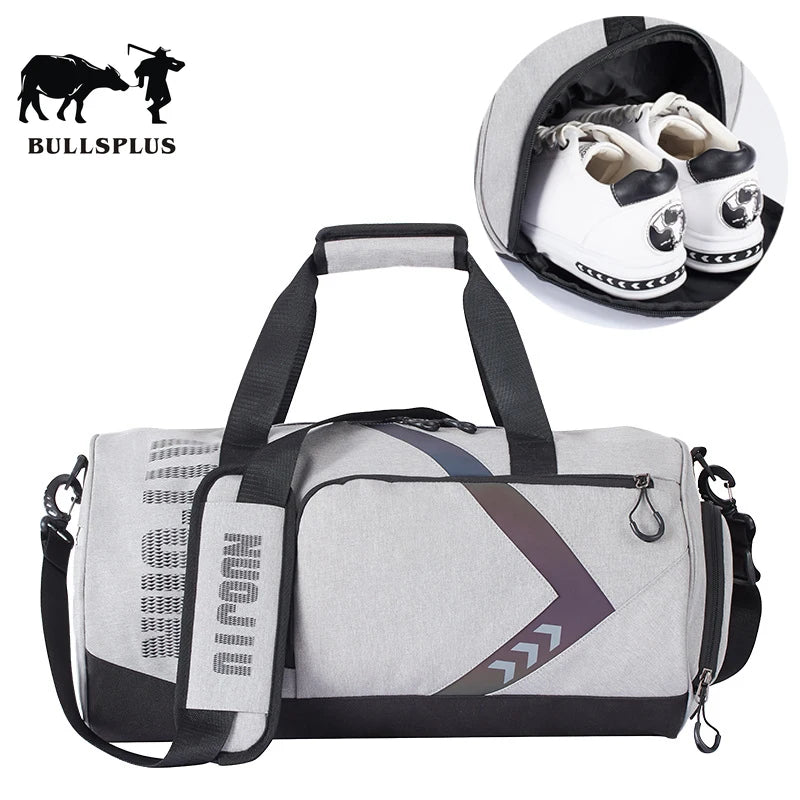 Round Bag Gym Bag Men's Sports with Shoes Compartment