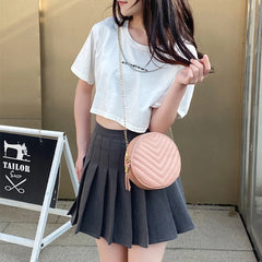 Round Handbags Bag High PU Leather Women Crossbody Bags For Women Chain Shoulder