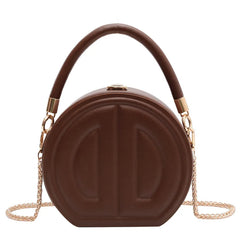 Round Portable Box Bag Crossbody Shoulder Bag for Women