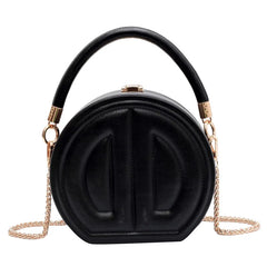 Round Portable Box Bag Crossbody Shoulder Bag for Women