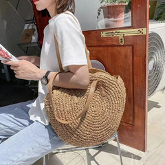 Vintage Straw Beach Bag Rattan Bohemian Summer Shoulder Bag