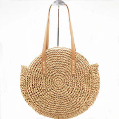 Round Straw Beach Bag Woven Bags For Women