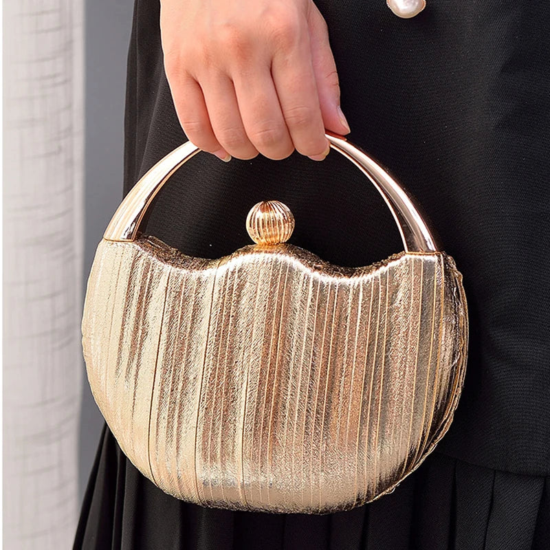 Round Women Handbags Ladies Party Clutch Wedding Purses Circle Crossbody Bags