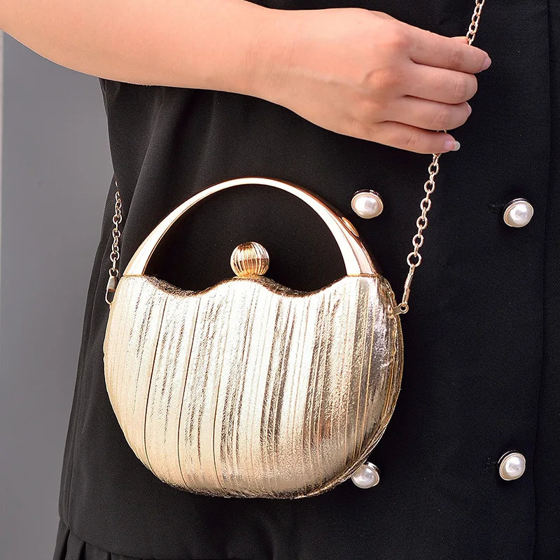 Round Women Handbags Ladies Party Clutch Wedding Purses Circle Crossbody Bags