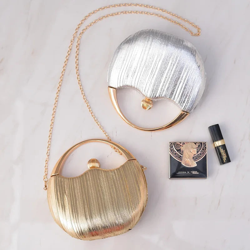 Round Women Handbags Ladies Party Clutch Wedding Purses Circle Crossbody Bags