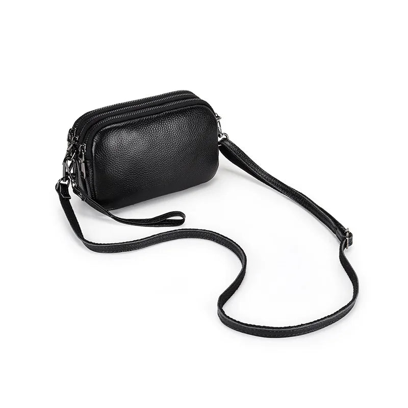 Small Cow Leather Crossbody Shoulder Bag for Women
