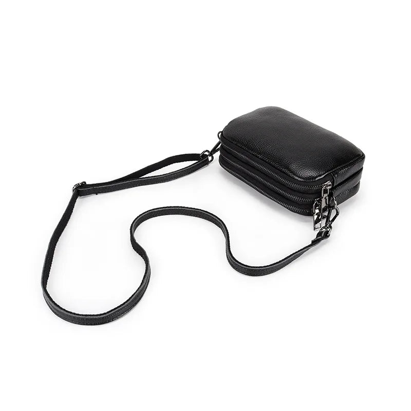 Small Cow Leather Crossbody Shoulder Bag for Women