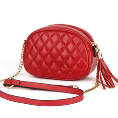 Small Sling Bag Phone Purse Cowhide Tassel Clutch Crossbody
