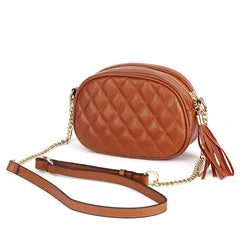 Small Sling Bag Phone Purse Cowhide Tassel Clutch Crossbody