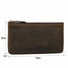 Men's Wallet Retro Oil Leather Crazy Horse Leather Handbag Coin Dollar Purse