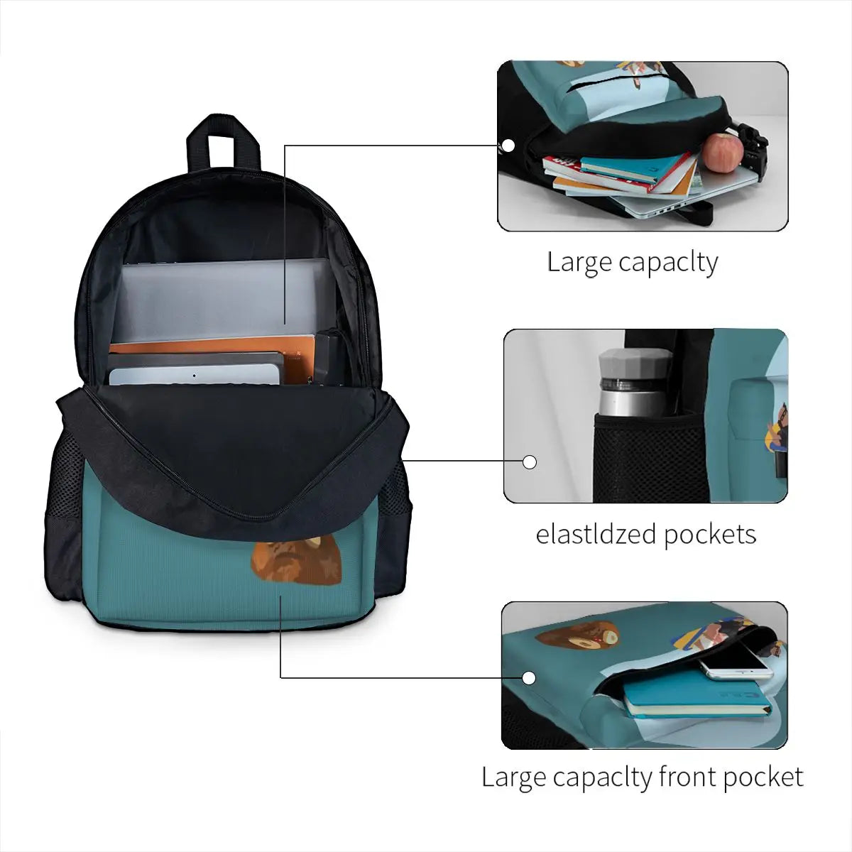 Rum Ham 1 Backpacks Men's Backpacks Bags For Women Rucksack Men's Ba...