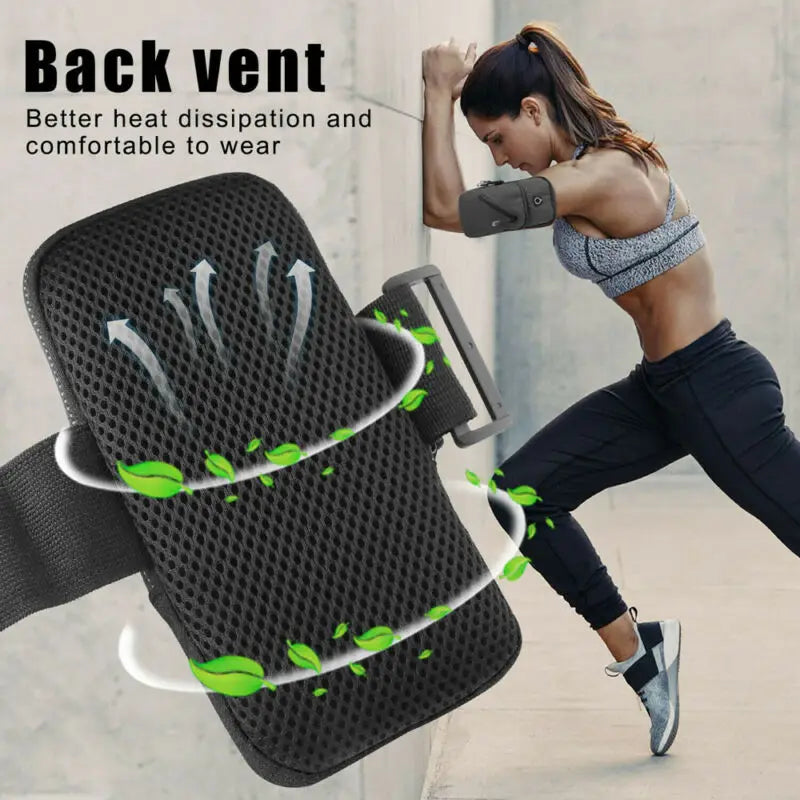 Running Arm Band Bag Zipper for Outdoor Gym, Mobile Phone Holder